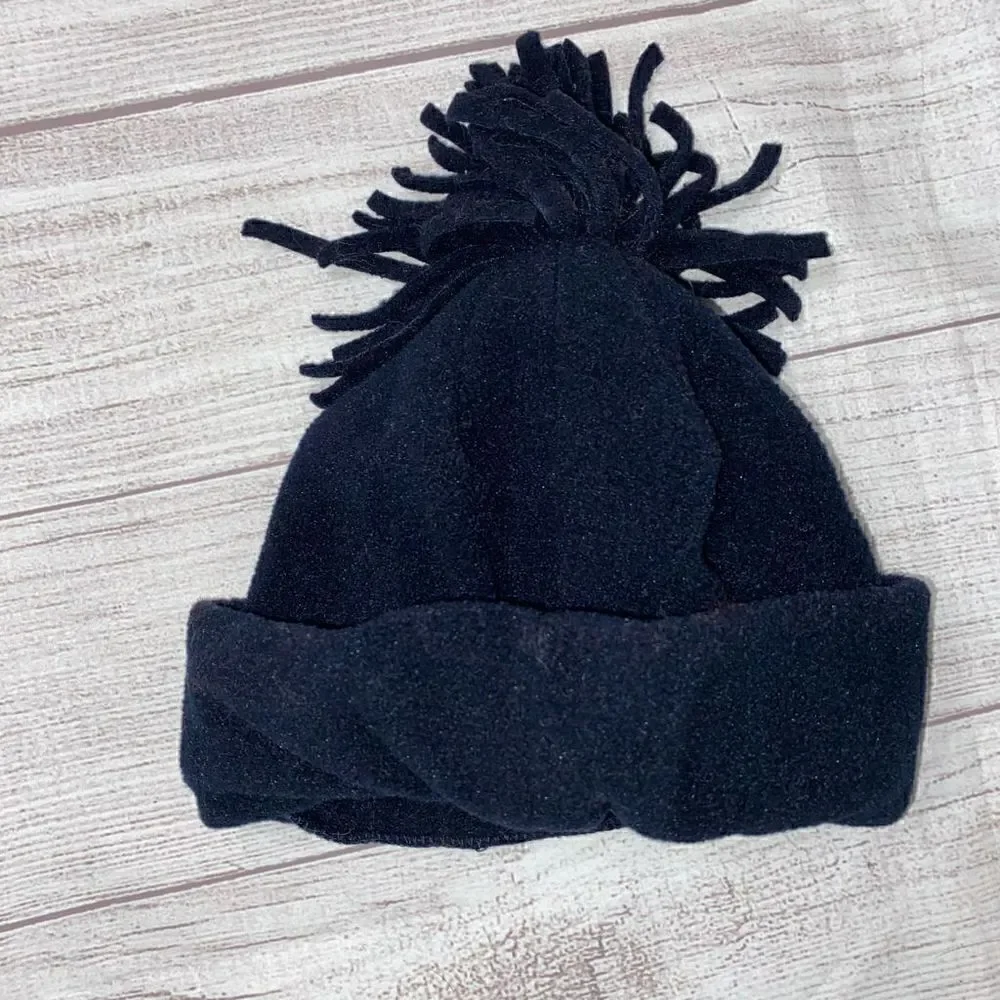Toddler/baby shamrock fleece winter hat & mittens navy blue one size